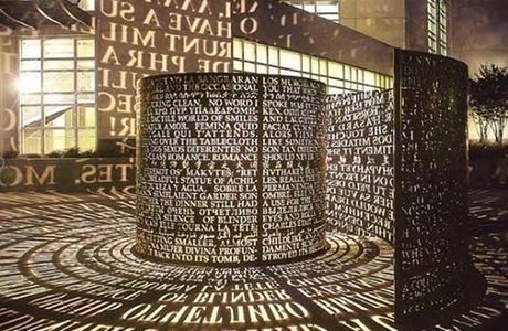 Entrée de la nouvelle bibliothèque de Houston, Texas